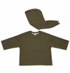 Long Sleeve Col Drapé Oversize Unisexe