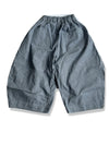Pantalon jambe tonneau bleu
