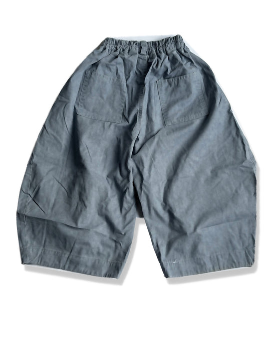 Pantalon jambe tonneau bleu
