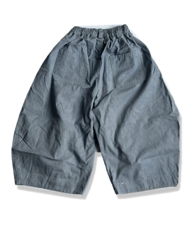 Pantalon jambe tonneau bleu