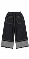 Jean Large Ourlet Bicolore Unisexe
