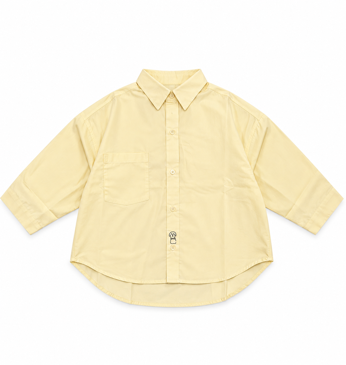 Chemise Oversize Broderie Chien Unisexe
