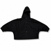 Veste à Capuche Boutonnée Oversize Unisexe - Noir