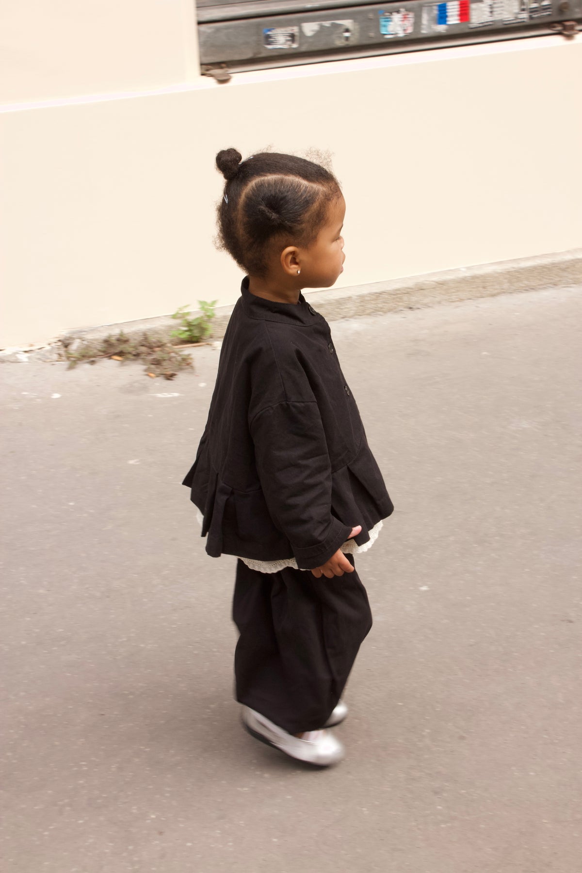 Veste Plissée Noire