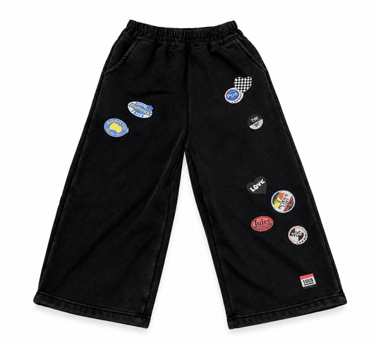 Jogging Oversize Patchs Doublé Polaire Unisexe