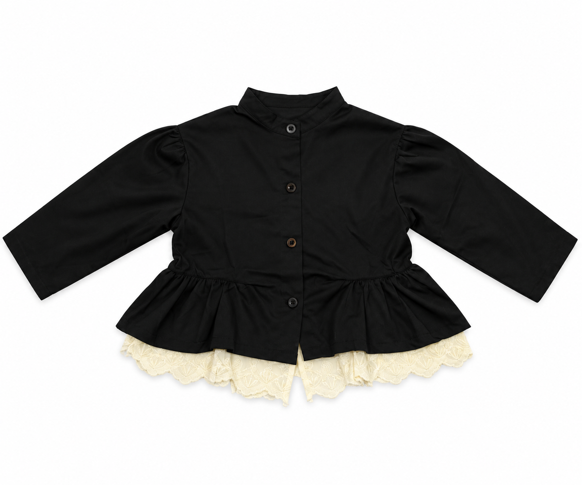 Veste Plissée Noire