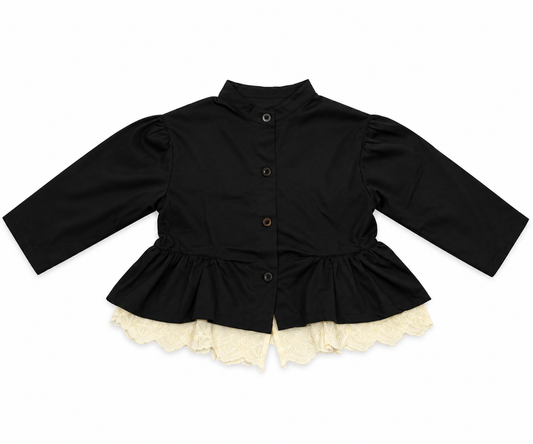 Veste Plissée Noire