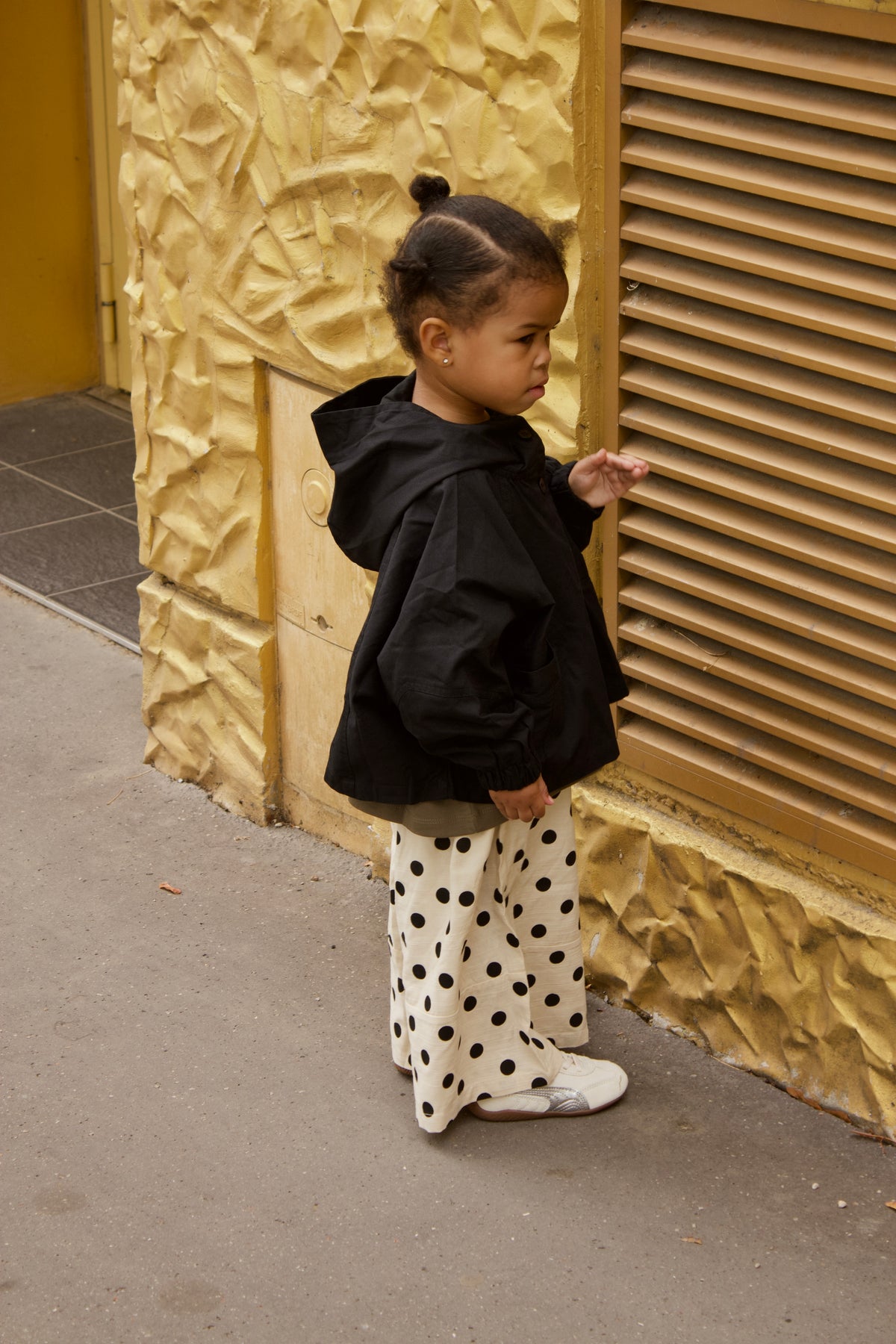 Veste à Capuche Boutonnée Oversize Unisexe - Noir